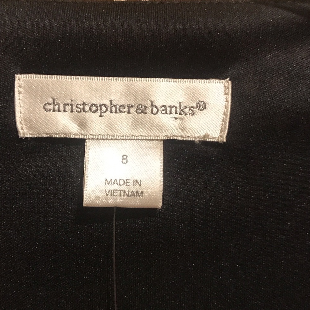 New Christopher & Banks Black and White Midi Dress - Picture 2 of 7